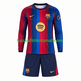 Fußballtrikots FC Barcelona Kinder 2026-2027 Langarm Heimtrikotsatz kaufen